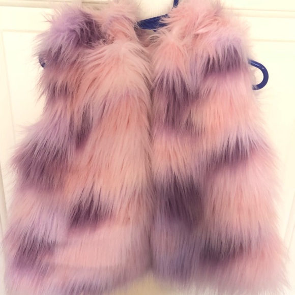 NWT Kids Unicorn fur vest Size XS, 4 - Picture 1 of 2